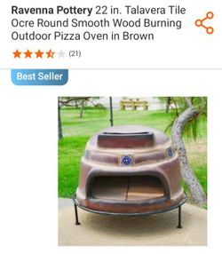 Ravenna Pottery 22in Talavera Tile Ocre Round Outdoor Pizza Oven for Sale  in Phoenix, AZ - OfferUp