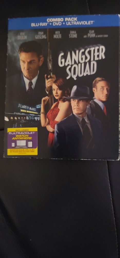 $5 BLU RAY MOVIE. GANGSTER SQUAD. BLU RAY / DVD ONLY. NO DIGITAL. $5 OR TRADE FOR A MOVIE TITLE I DO NOT ALREADY OWN.