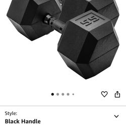 55 Lbs- Hexagon Dumbbells.