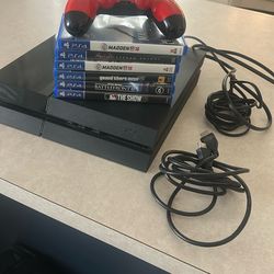 PS4 player with six games