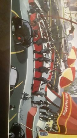 Winerschnitzel Buz schot painting rare signed by buz and Robbie signature signed