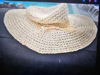 Hat straw new wide brim floppy foldable