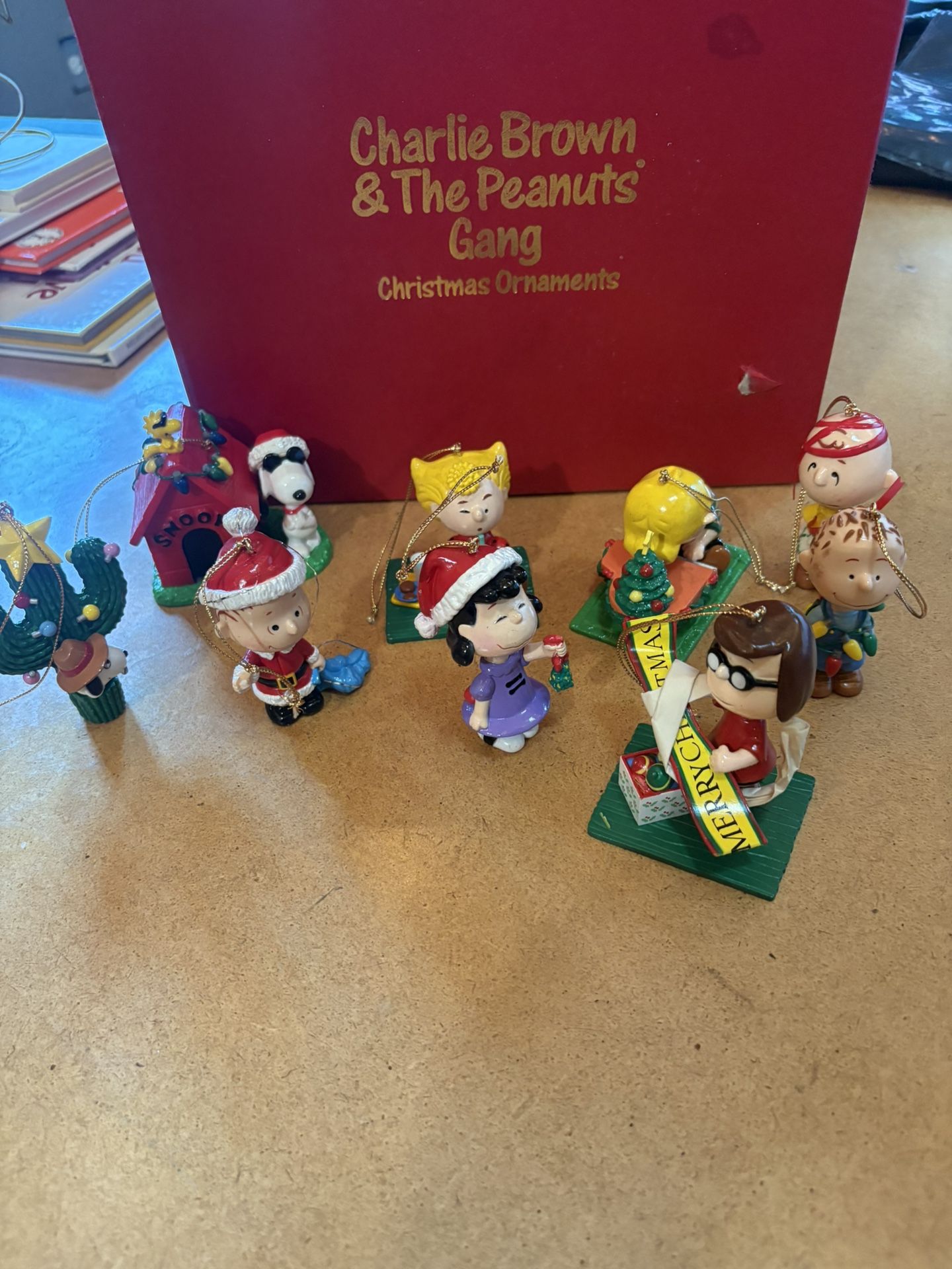 Snoopy Vintage 1990 Danbury Mint Christmas Ornaments The Peanuts