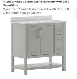 NO TOP 36" BATHROOM VANITY NEW