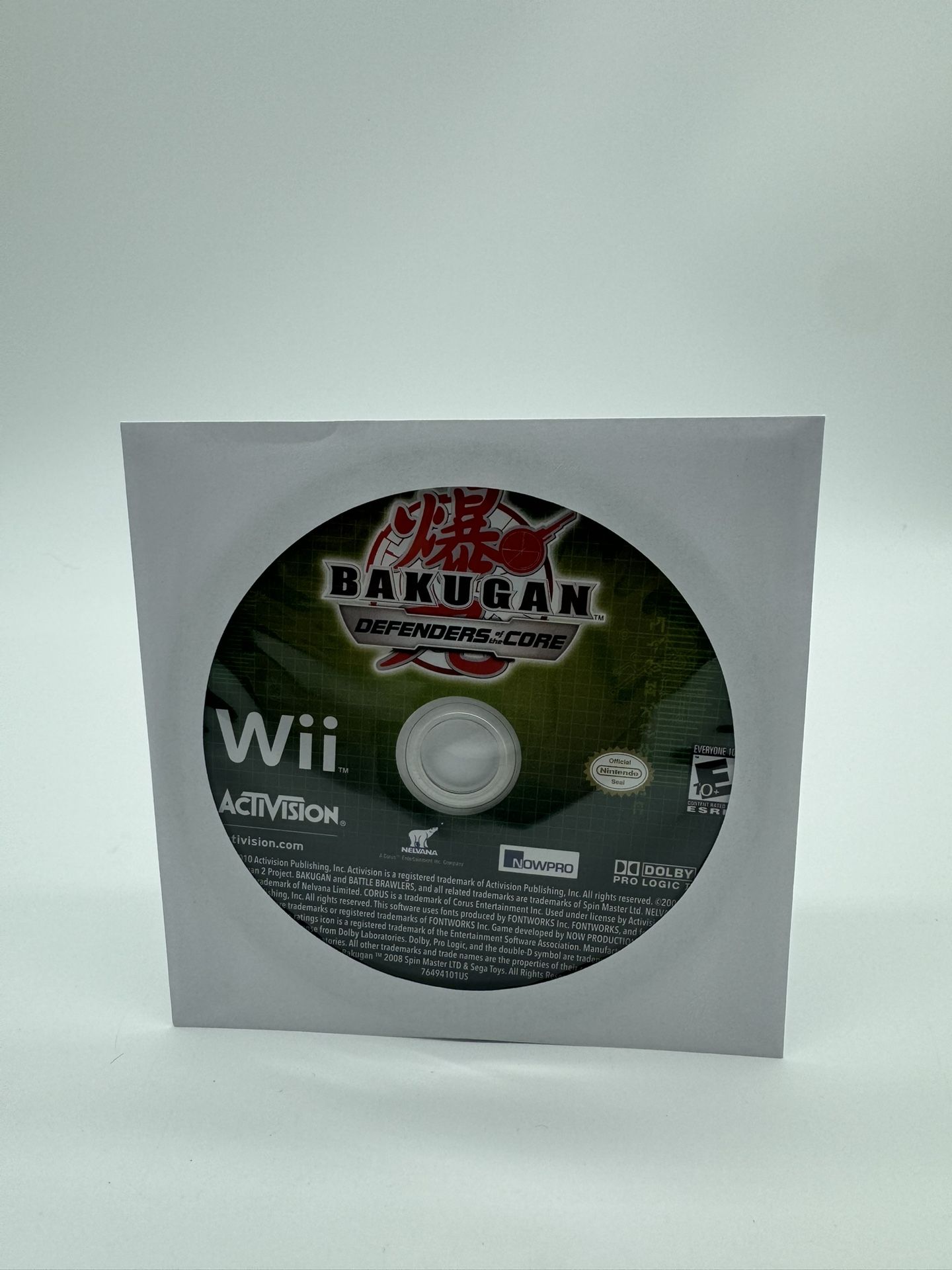 Bakugan: Defenders of the Core (Nintendo Wii, 2010) Disc Only Tested