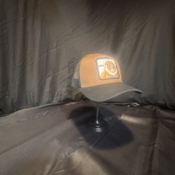 Brown King Lion Patch Trucker Cap