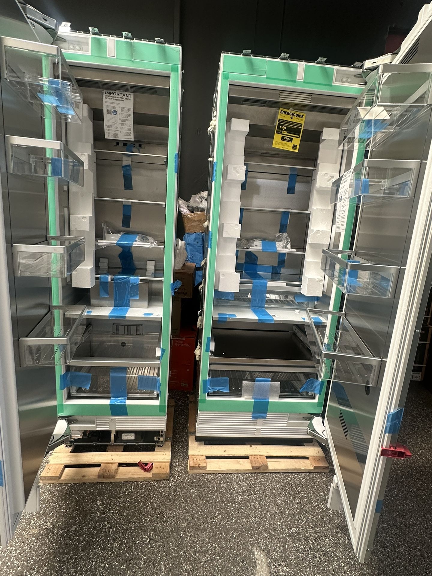 Panel Ready 54” Thermador Column Set |Fridge And Freezer 