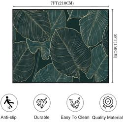 "NEW" Tropical Palm Leaves Area Rug (5' x 7')