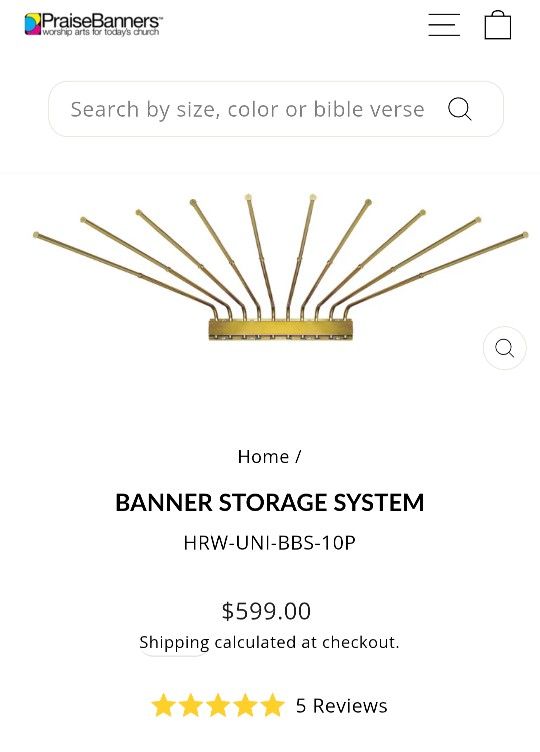 A Seamstresses Dream! 10 Telescopic Arm Storage System. Metallic Gold Finish.