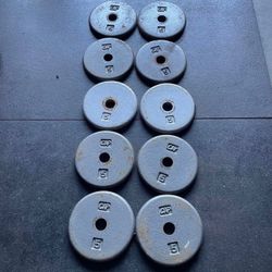 5 lbs Cap Standard 1” Weight Plate… Home Gym Fitness…
