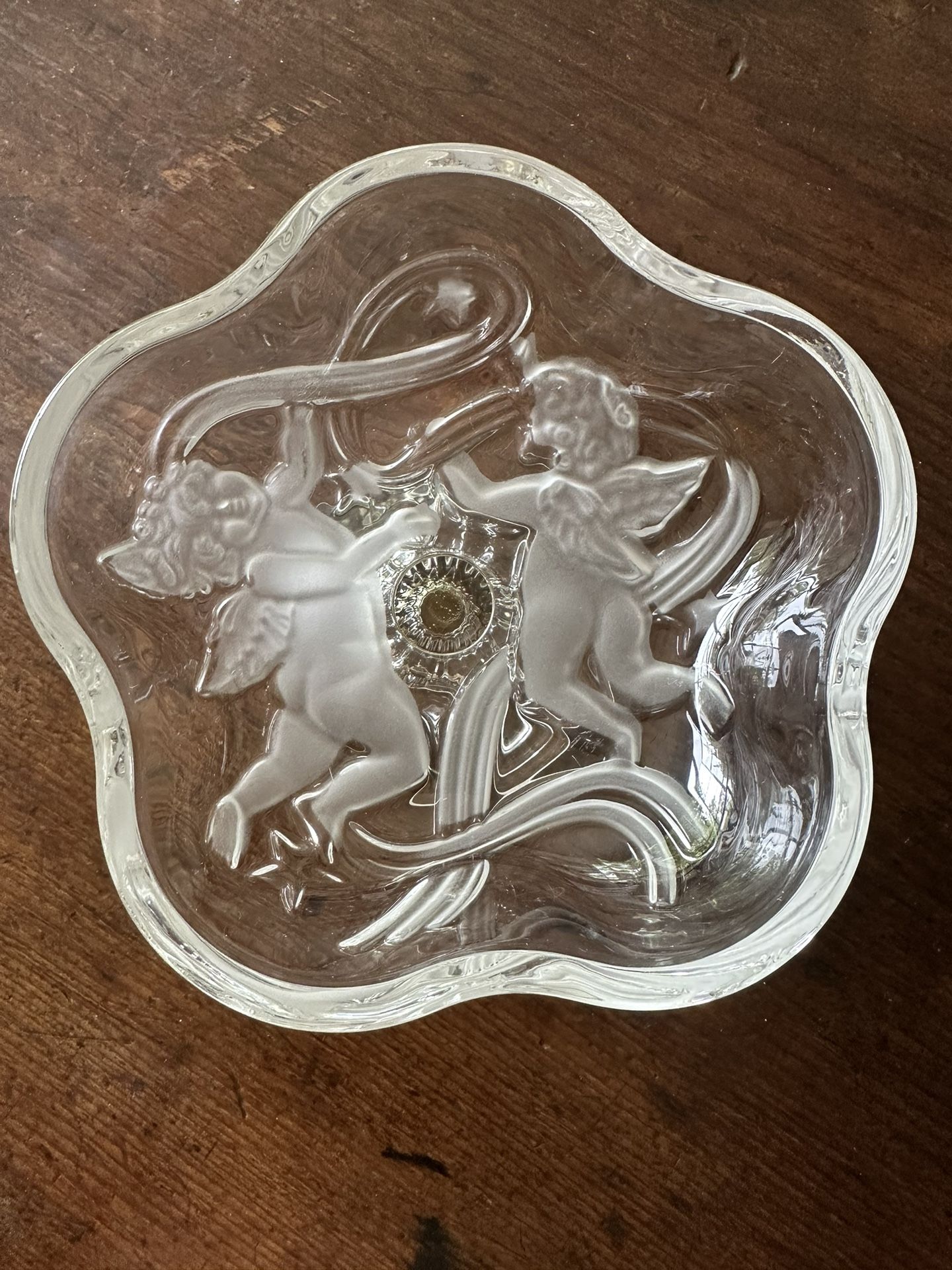 Vintage Micasa Crystal Cherub/ Angel Candy Dish