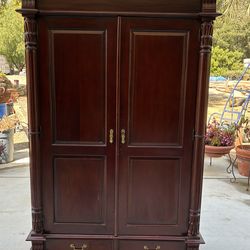 Solid Cherry Wood Armoire / Wardrobe Cabinet