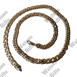 18K Real Gold Layered Filled Double Cuban Chain 24 Inch 7mm