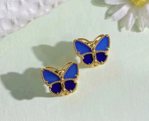High Quality S925 Sterling Silver 18K Gold-Plated Earrings Vintage Lucky Flowers with Natural Agate Pendant for Ladies Gift