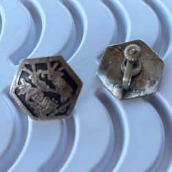 Vintage Guatemalan silver earrings