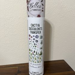 Belles and Whistles Succulents and Cacti Transfers