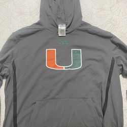 Miami Hurricanes Grey Hoodie  XL 