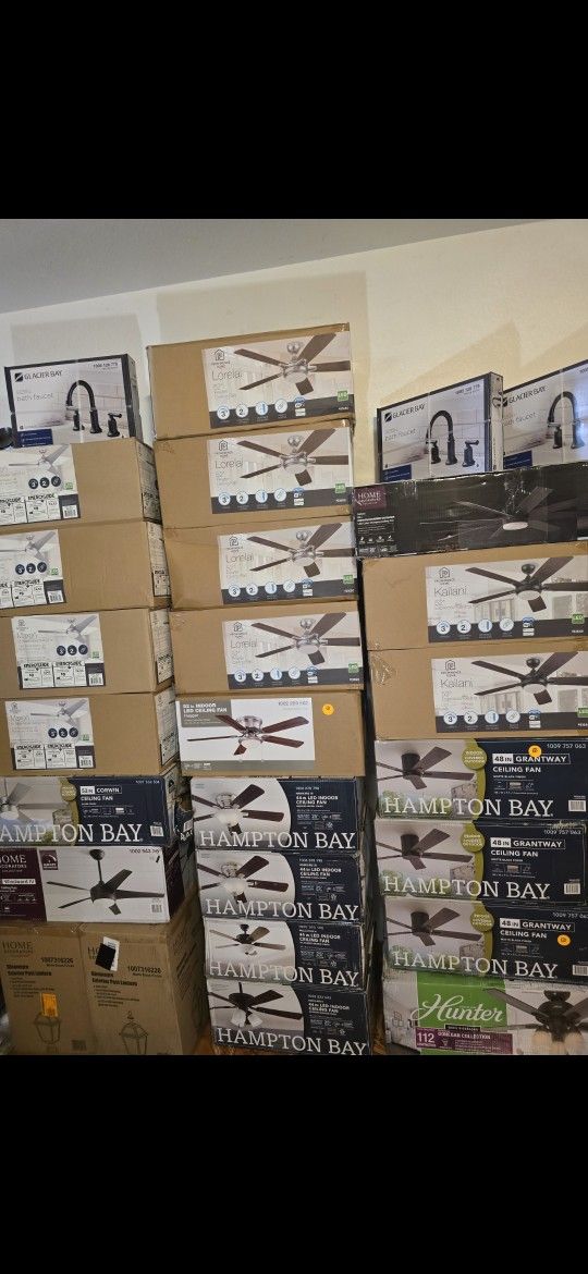 Ceiling Fans/ Abanicos Nuevos  Sensillos  $49 & Los De Lujo De Control Preciosos $95. Todo Es Negociable. Sinks $185 Completo Con Llaves De Lujo