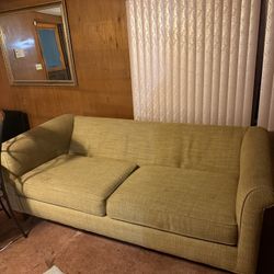 Large 2 Cushion Light Brown Couch 