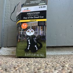 Halloween Yard Inflatable Day Of The Dead Cat
