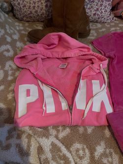 Victoria’s Secret Pink zip up hoodie with pockets