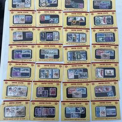 collection of vintage United States postage stamps