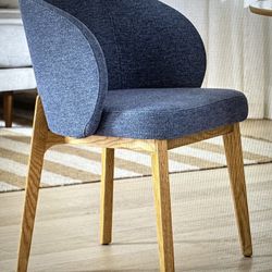 🪑ARTICLE Alta Nocturnal Blue Oak Dining Armchair - SALE ~50% Off