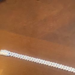 6.5mm Prong Cuban Moissanite Chain 925s
