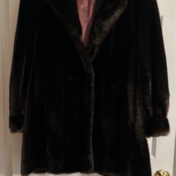 Faux Formal Mink Coat/Jacket Sz Med $65