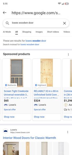 Wooden door and frame