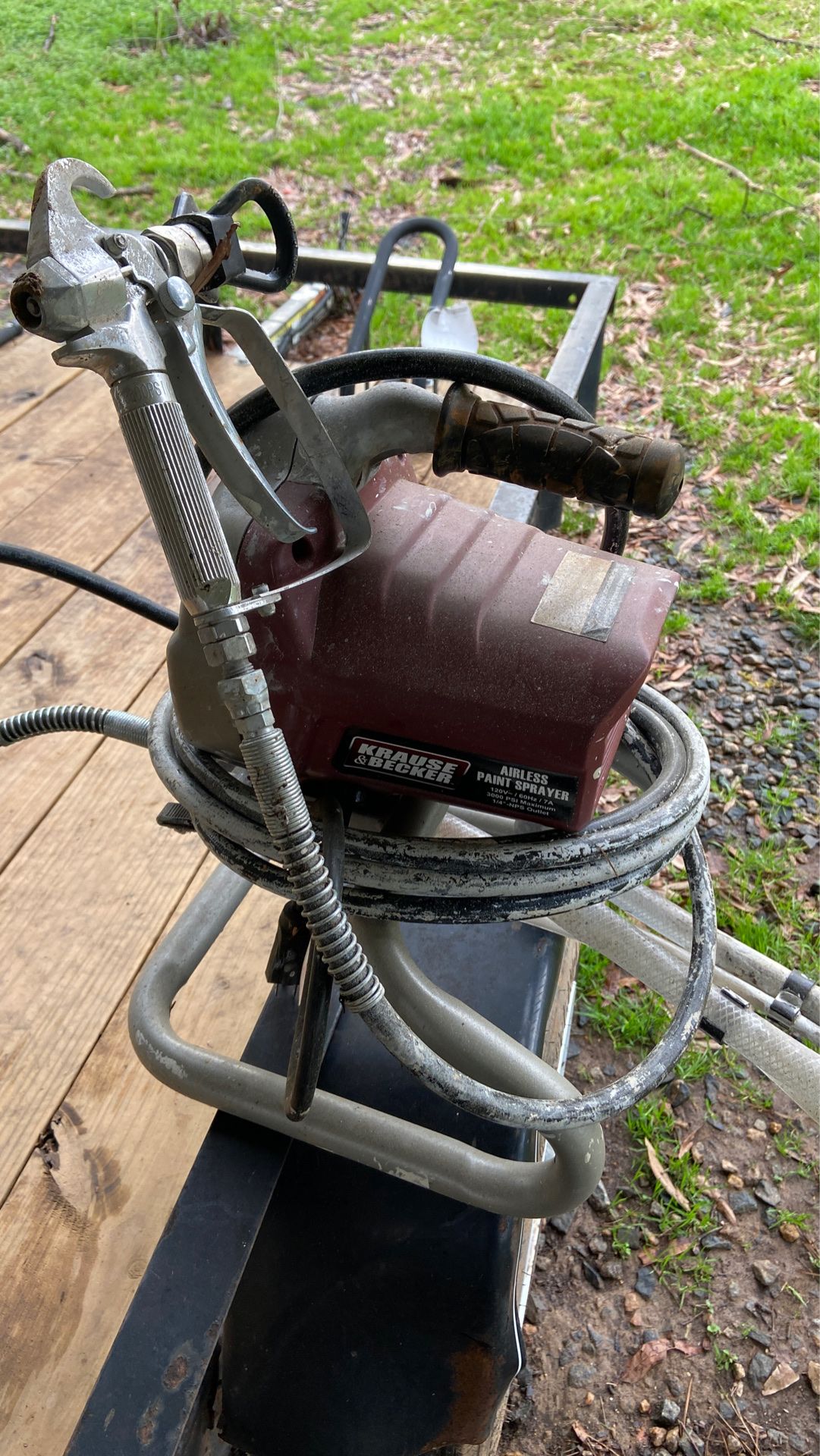Krause & Becker airless paint sprayer 120~ / 60Hz/7A 3000 psi maximum 1/4” NPS outlet