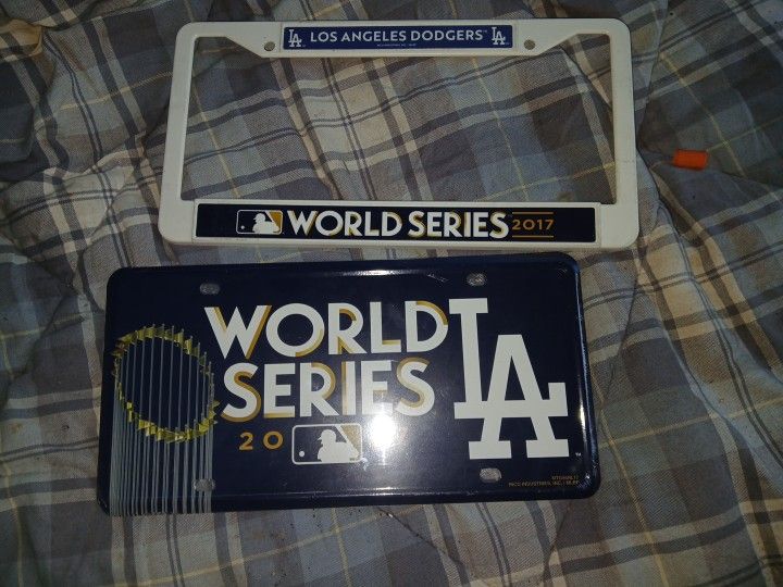 ""HARD TO FIND" Los Angeles Dodgers 2017 World Series LA Aluminum License Plate 