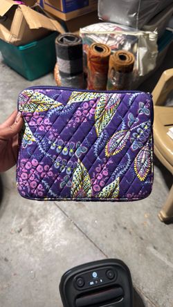 Vera Bradley Quilted Tablet / iPad Sleeve – Purple Floral