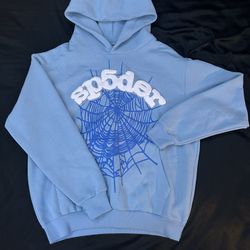 Sp5der OG Web Hoodie Blue
