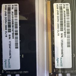 2x8GB DDR 4 RAM