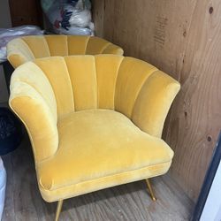 Anthropologie Velvet Chair Pair
