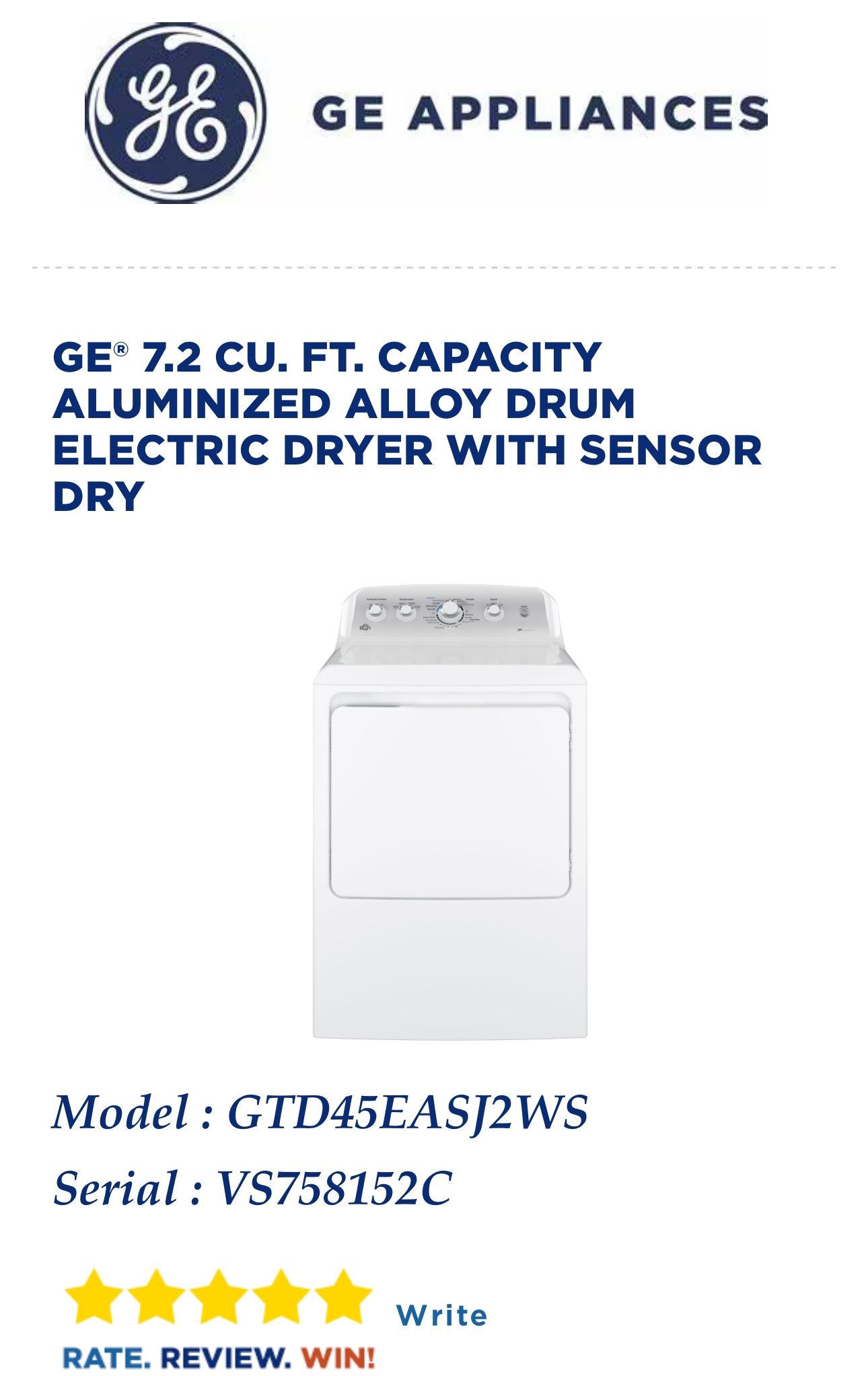 Washer & Dryer Set