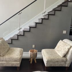 2 Arm Chairs, Bloomingdale’s Ivory Print On Print