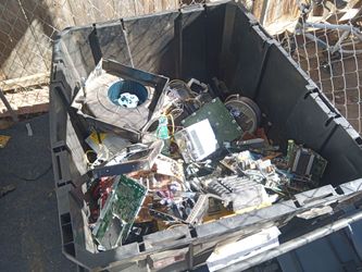 Huge E-Waste Scrap Lot - Dense RAM Bags, Towers, Batteries & Scrap Metal