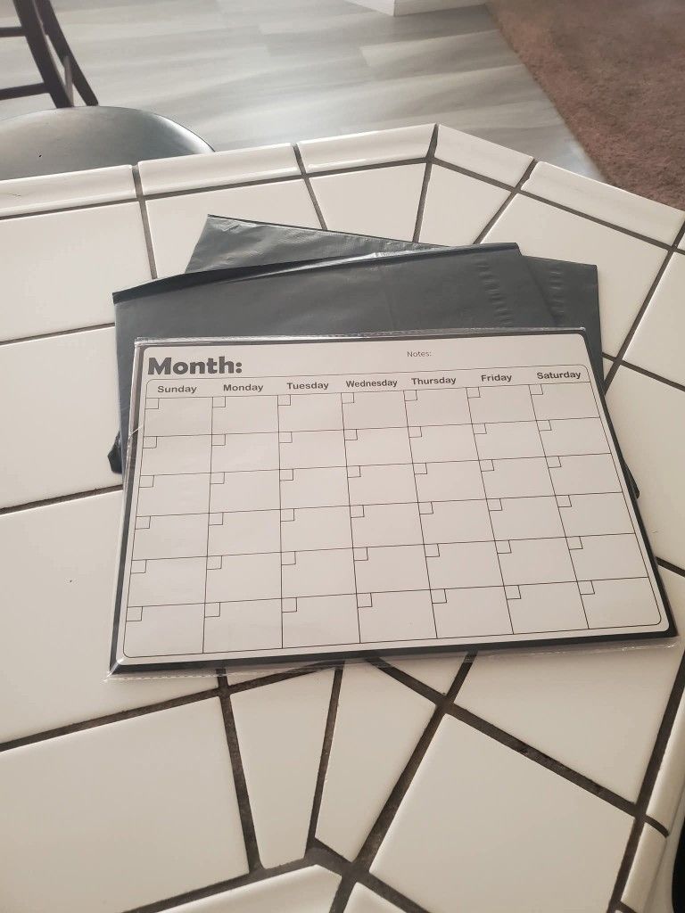 Fridge Calendar Magnetic Dry Erase Whiteboard Calendar Set of 3 (Read Description)