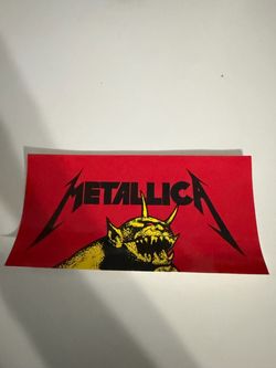 Metallica Band Sticker Red