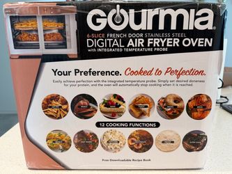 GourmIa. 6-SLICE FRENCH DOOR STAINLESS STEEL DIGITAL AIR OVEN