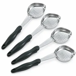 New Vollrath 2 oz Black Handle Perforated Spoodles Lot of 4
