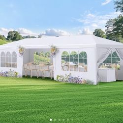 10x30 Party Tent Canopy Outdoor Gazebo Canopy Wedding Party Tent with 8Sidewalls
