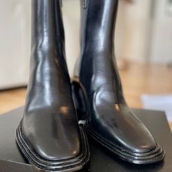 Alexander Wang - Black - Booker 85 Leather Ankle Boots, Size 40. *** NEW***