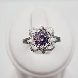 14k Gold 2.35ct Kunzite 0.45ctw Diamond Ring