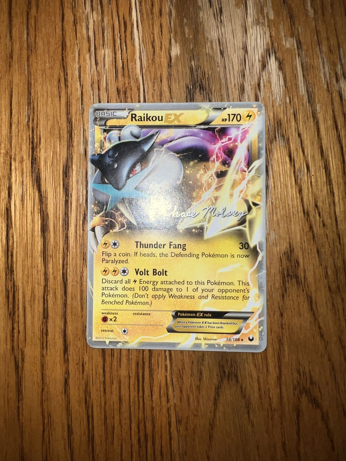 Raikou ex pokémon card