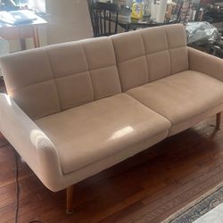 Tan sleeper sofa