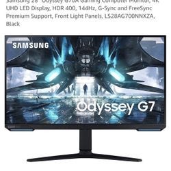 Odyssey G7 - 28” - 144Hz Refresh Rate - 1ms. 