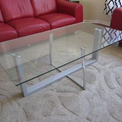 Modern Contemporary Style Glass Coffee Table
